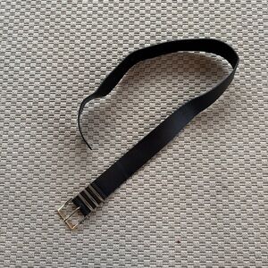 anine bing andrea black leather belt